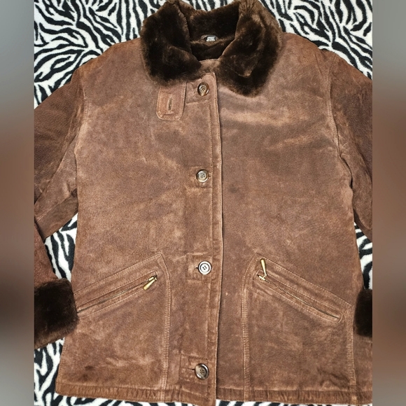 Vintage ST JOHNS BAY Suede Jacket Leather Women Medium - Picture 4 of 13